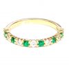 Emerald & Diamond Half Eternity Ring